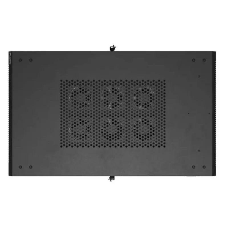 Armário rack 19 polegadas LANBERG 22HE 600x1000 mm, preto, portas de vidro à frente e atrás
