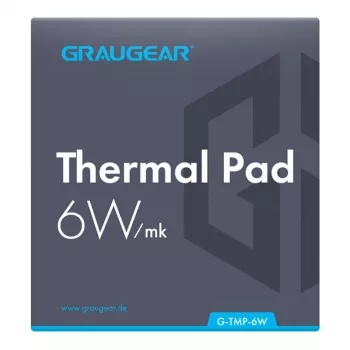 Pad térmico GrauGear G-TMP-6W 100×100×1 mm, condutividade térmica 6 W/m·K