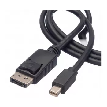 ROLINE - Cabo DisplayPort - DisplayPort (M) - Mini DisplayPort (M) - 5 m - com bloqueio - preto (11.04.5637)