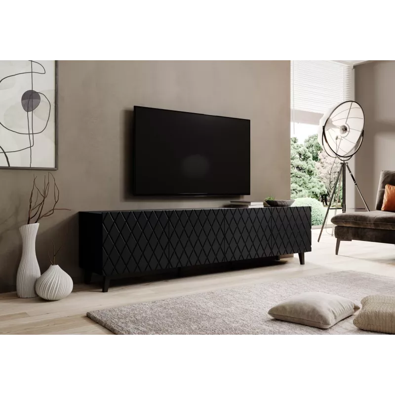 Móvel RTV ASTI 200x42x52 preto mate