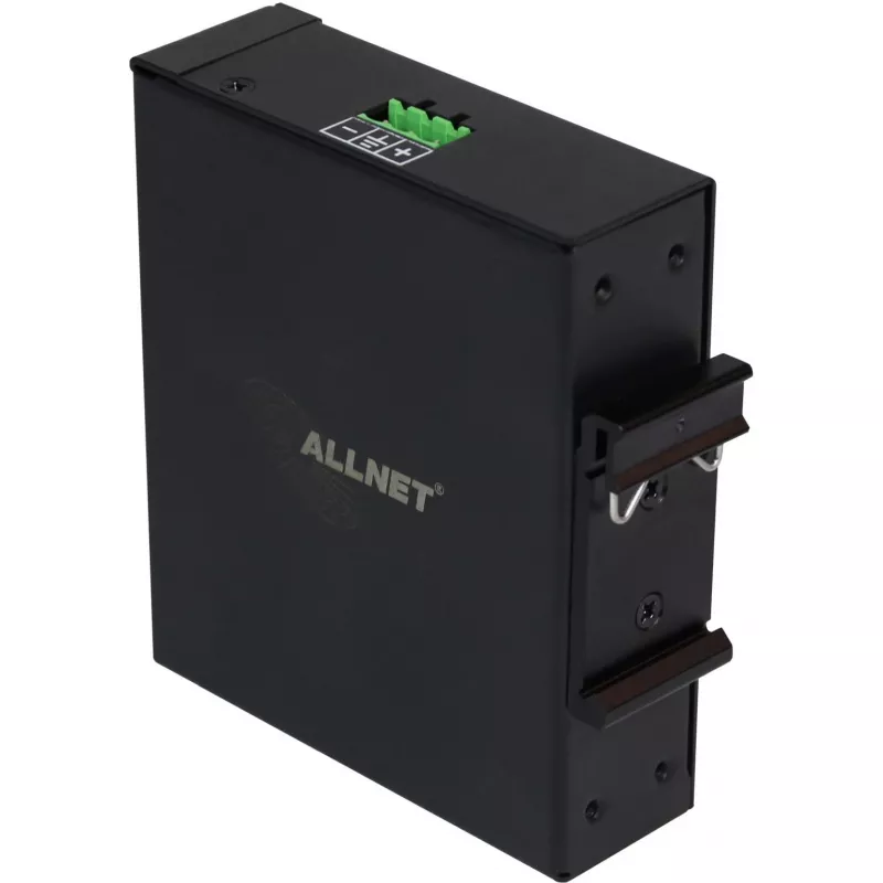 Injetor PoE ALLNET ALL-PI2014-I-BT90 90W Industrial Gigabit, caixa metálica DIN