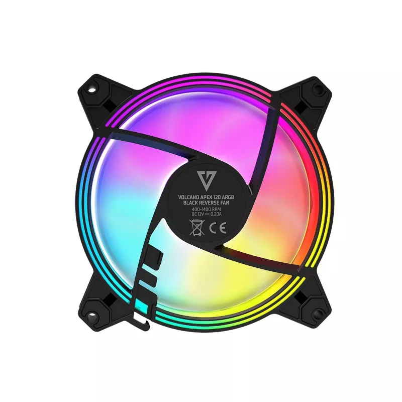Ventoinha de caixa MODECOM Volcano Apex 120 ARGB Reverse Preto