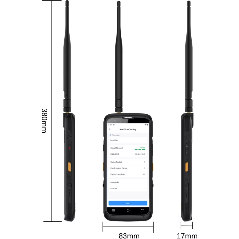 Testador de campo LoRaWAN Wi‑Fi Milesight FT101-868M — Modelo FT101-868M
