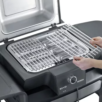 Grelhador elétrico SEVERIN ZB 8190 — grelhador de mesa compacto, modelo ZB 8190