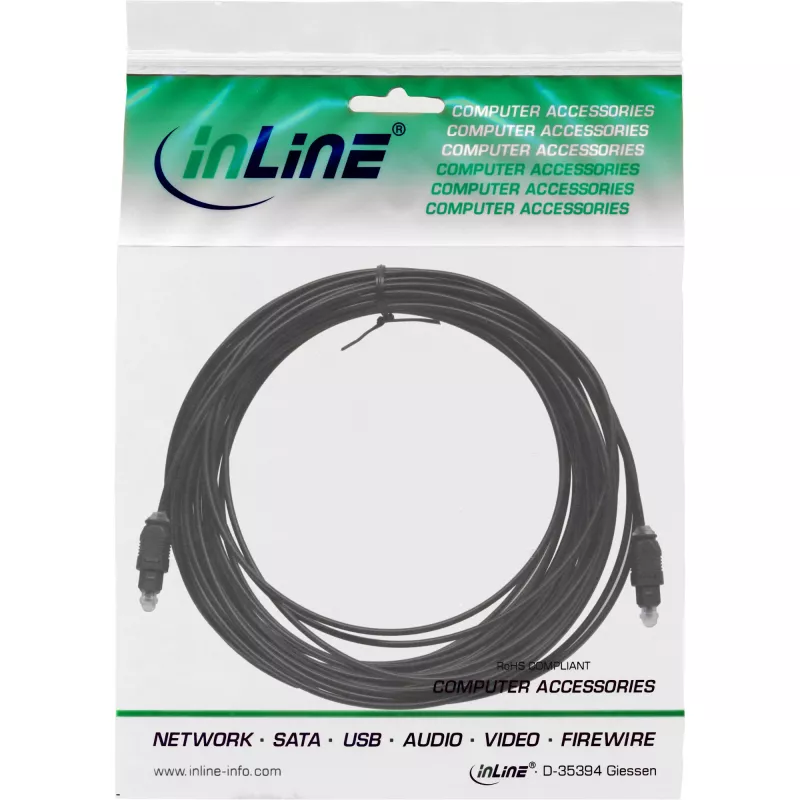 Cabo de áudio ótico InLine Toslink ficha / ficha 2 m, azul
