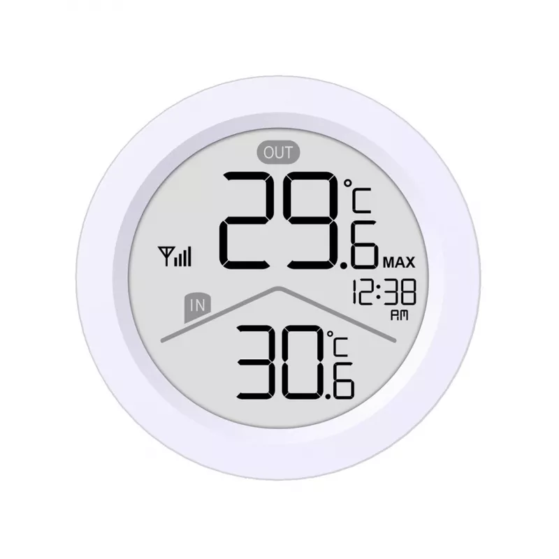 Estação meteorológica sem fios GreenBlue, temperatura IN/OUT, relógio, °C/°F selecionável, alcance até 60 m, GB162