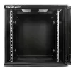 Qoltec 54488 Armário rack de parede de 19 polegadas, 12U, 600 x 635 x 450 mm, porta perfurada