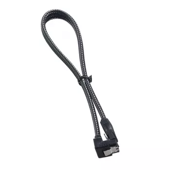 Cabo ModMesh SATA 3 em ângulo reto 30 cm - carbono - cabo - digital/dados (CM-CAB-RSAT-N30KC-R)