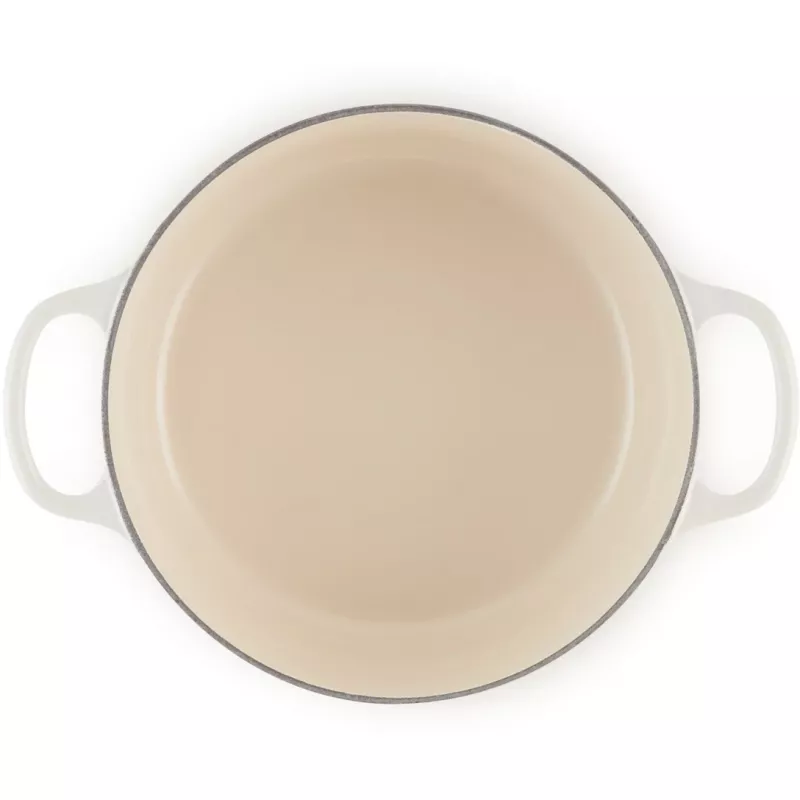 Assadeira redonda Le Creuset Signature 26cm Meringue (21177267164430)