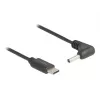 Cabo de alimentação DeLOCK 85393 preto 1,5 m USB-C 3,5 x 1,35 mm