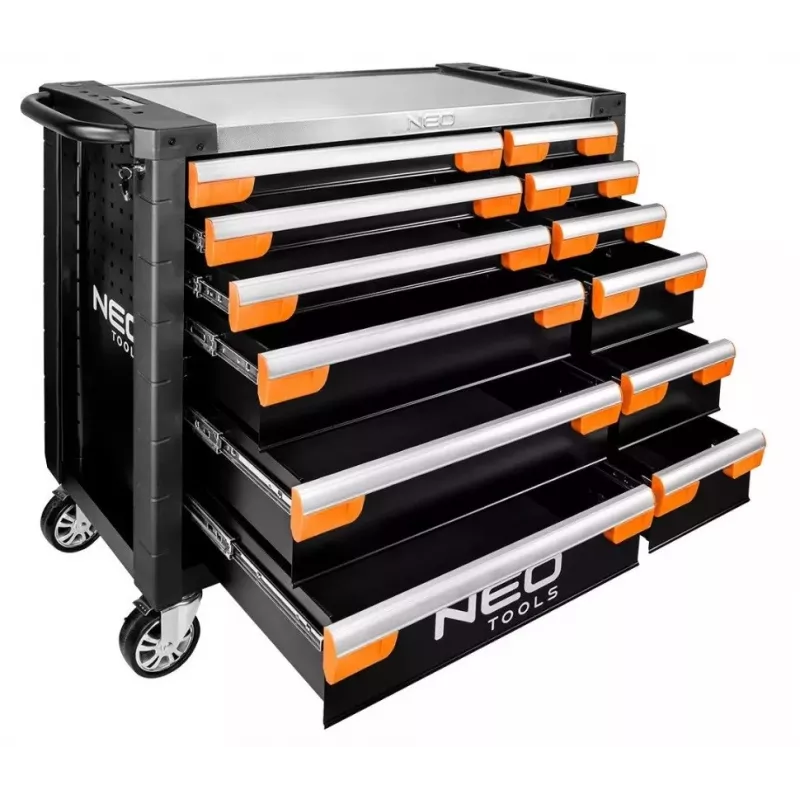 Armário de oficina NEO tools PRO 12 gavetas 84-225, armazenamento robusto em aço para ferramentas