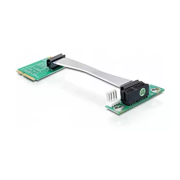 Placa riser Mini PCI Express > PCI Express x1 orientada para a esquerda