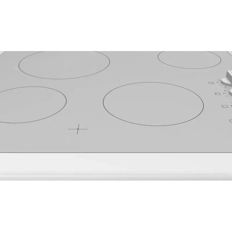 Placa elétrica de irradiação Bosch PKE612CA2E, 6600 W, 4 zonas de cozedura, branco