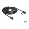 Cabo USB DeLOCK USB 2.0 5m USB A Micro-USB B Preto