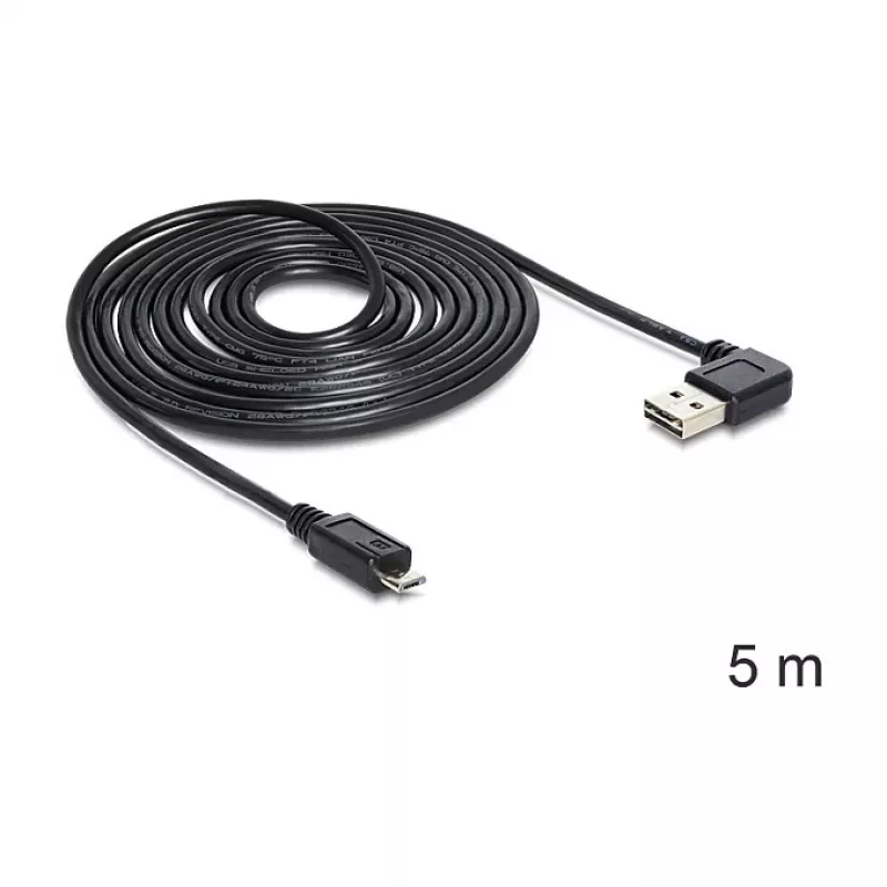 Cabo USB DeLOCK USB 2.0 5m USB A Micro-USB B Preto