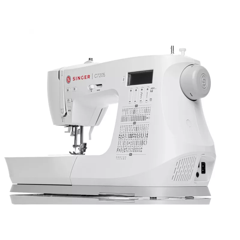 Singer C7205 máquina de costura computorizada, 200 pontos, 8 casas de botão, branca