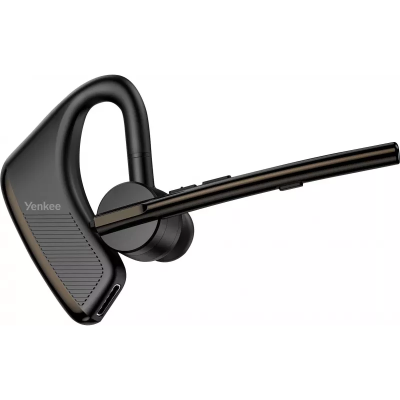 Conjunto de auscultador com fios/Bluetooth YENKEE YHF F20BK – headset com microfone em linha para chamadas e áudio