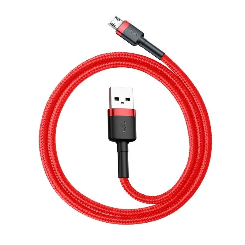 Cabo USB Baseus CAMKLF-C09 2m USB A para Micro-USB B vermelho