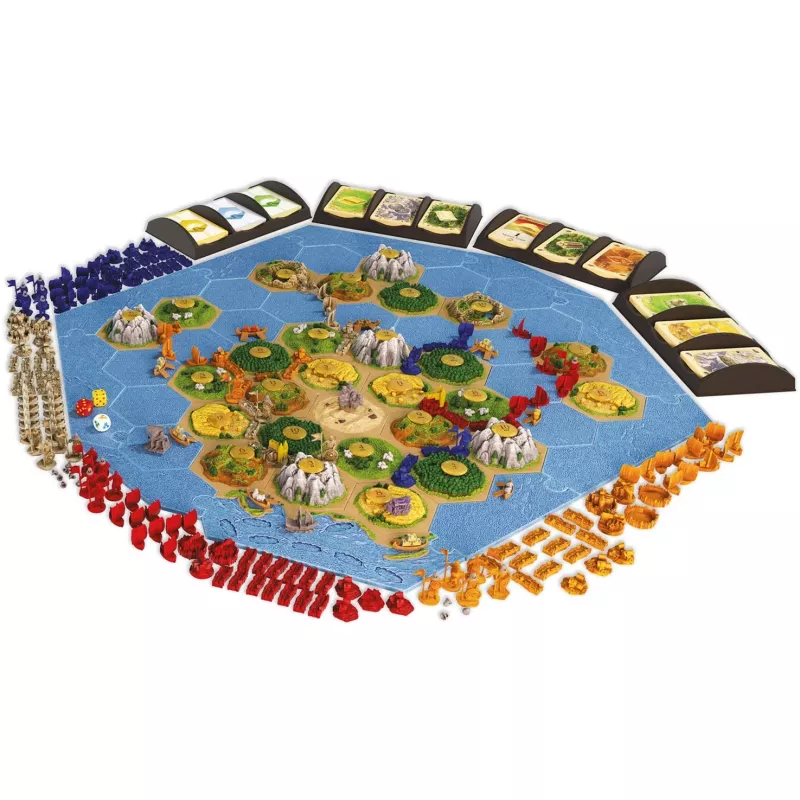 Jogo de tabuleiro Kosmos KOO Catan 3D – conjunto de expansão Seefahrer + Städte & Ritter
