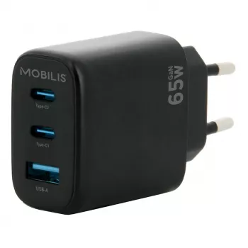 Carregador universal para dispositivos móveis preto AC Auto Mobilis 001364