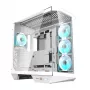 Caixa para PC Darkflash DY470 (branco) + 4 ventoinhas