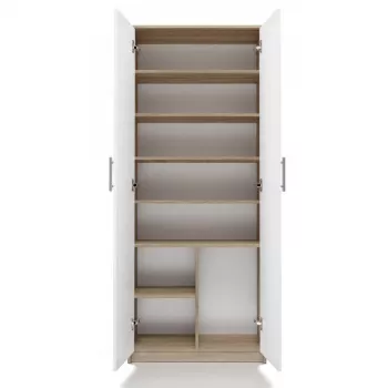Arquivo OLIV 2D 74x35x180 cm, carvalho Sonoma/branco