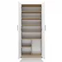 Arquivo OLIV 2D 74x35x180 cm, carvalho Sonoma/branco