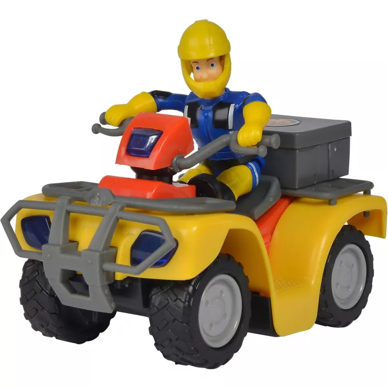 Simba Sam o Bombeiro quad Mercury com figura, veículo de brincar