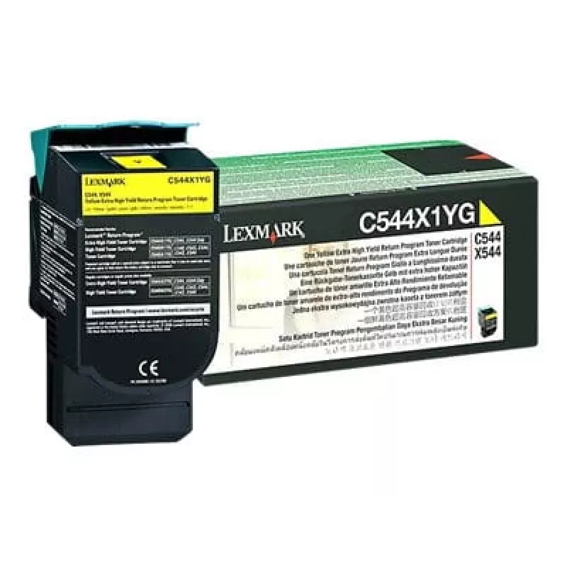 Lexmark - Cartucho de toner - Rendimento especialmente elevado - 1 x amarelo - 4000 páginas - LRP / LCCP (0C544X1YG)