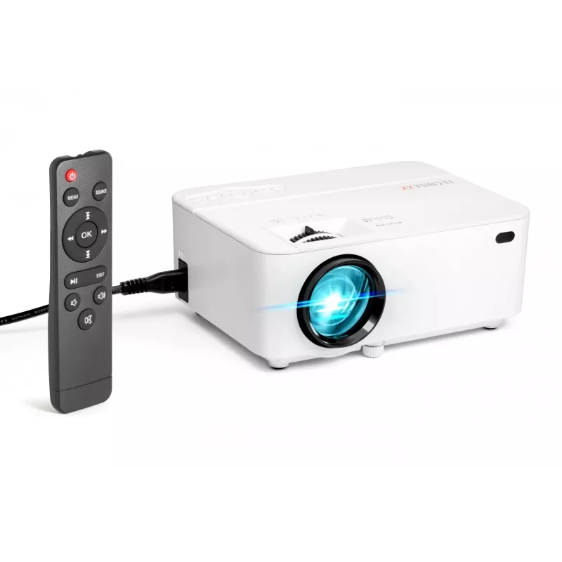 Projetor de distância padrão Technaxx TX-113 1800 ANSI lúmenes LED 800x480 branco