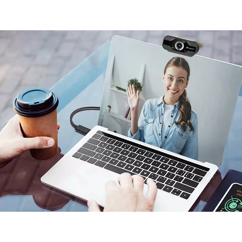 Webcam Tracer WEB007 2 MP 1920 x 1080 pixels USB 2.0 preto