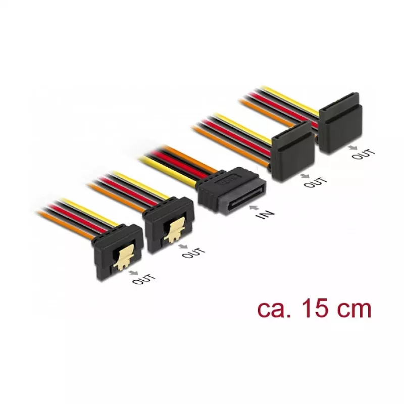Cabo de alimentação interno DeLOCK 60153 0,15 m 4 x SATA 15 pinos