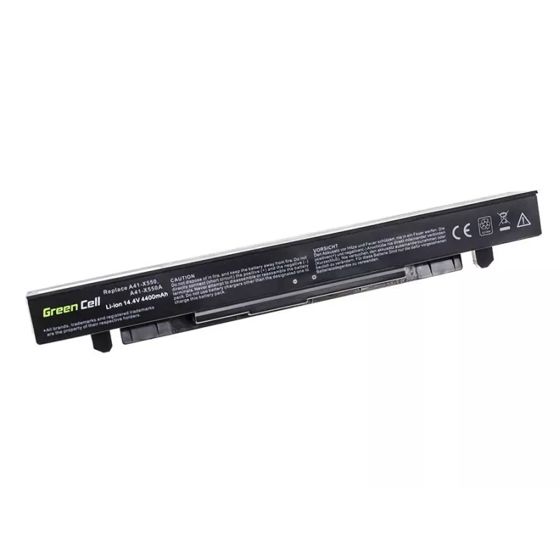 Bateria Green Cell AS68 para ASUS A450 A550 R510 X550 Série, Li-Ion 14,4 V 4400 mAh, 4 células, preto