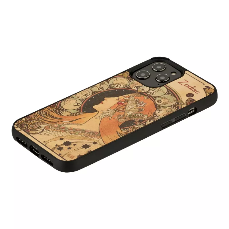 Capa para telemóvel Man and Wood para iPhone 12 / 12 Pro — Zodiac preto