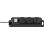 Brennenstuhl 1159950013 - 2 m - Interior/Exterior - Unmanaged - IP44 - Resistente ao pó - Resistente à chuva - Protegido contra salpicos - Preto