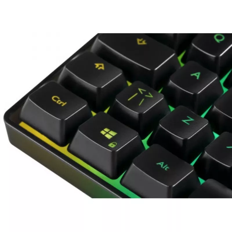 Teclado gaming Deltaco DK240 mini 60% USB, RGB preto