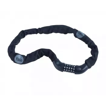 Fechadura de corrente YALE HOME YCHC0/6/90/2 — corrente de segurança com 6 mm de espessura, fechadura de combinação