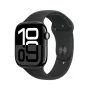 Apple Watch Series 10 GPS 46 mm caixa de alumínio em Jet Black com pulseira desportiva preta – M/L