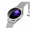 Smartwatch ORO-MED ORO-SMART CRYSTAL SILVER — caixa redonda em metal, LCD 240 × 198, ecrã de 1,04 polegadas, Bluetooth 4.0, à prova de água, bateria de 120 mAh