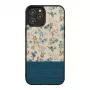 Capa para telemóvel man and wood para iPhone 12 Pro Max — flor azul sobre preto