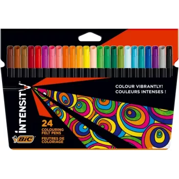 Conjunto de canetas de feltro BIC Intensity Up com 24 unid. 978035