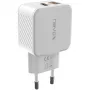 Carregador nevox USB PD Type-C + USB QC 3.0 30 Watt branco (2009)