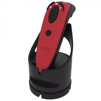 Durascan D720 leitor linear de códigos de barras e QR Code vermelho + base de carregamento