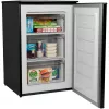 Bomann GS 7253 congelador, 87 l, classe energética C, classe climática SN-T, porta reversível, aspeto de aço inoxidável escuro, preto