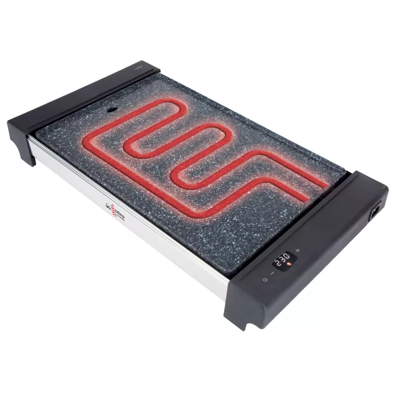 Grelhador de contacto Jata JEGR3000 — retangular 480×320 mm, 2700 W, controlo tátil, preto