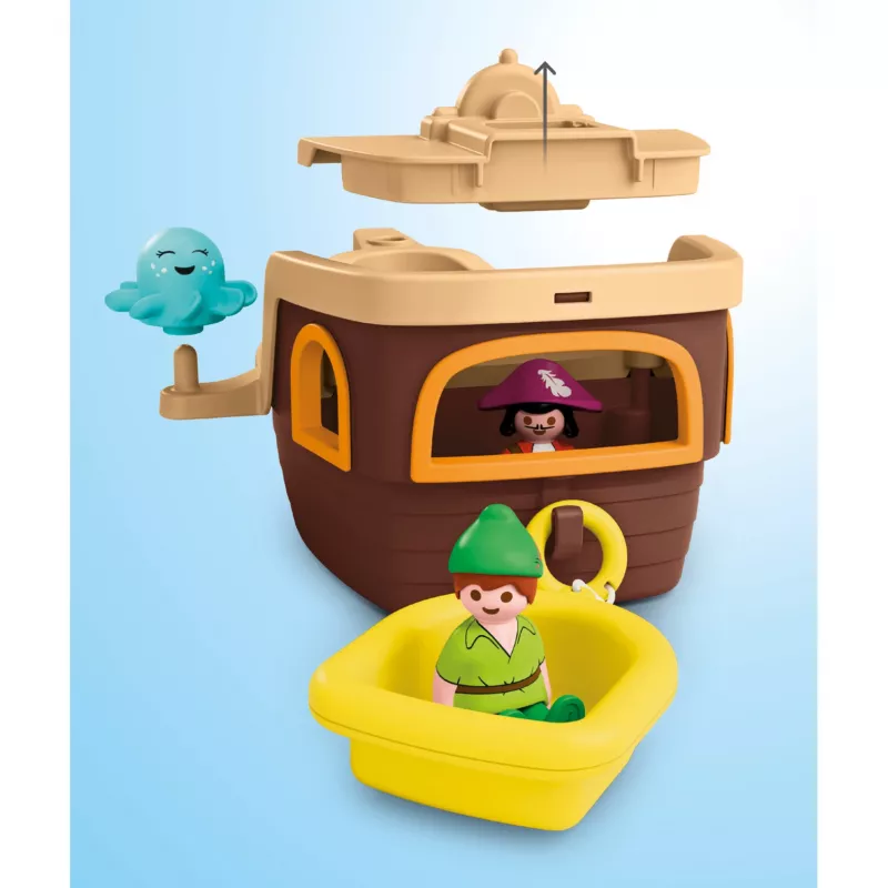 Conjunto de figuras JUNIOR & Disney navio pirata do Peter Pan