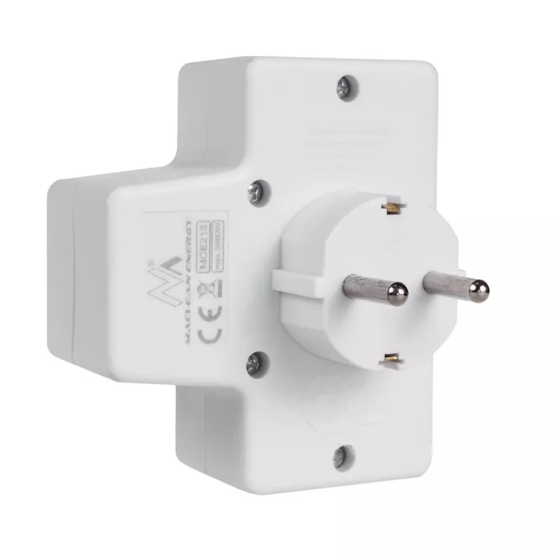 Maclean MCE215 adaptador de ficha múltipla, 1x16 A + 2x2,5 A Schuko
