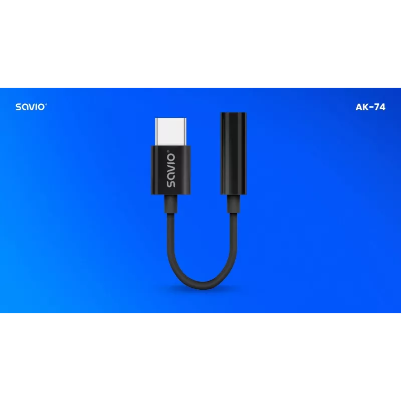 Adaptador áudio USB-C Jack 3,5mm AK-74