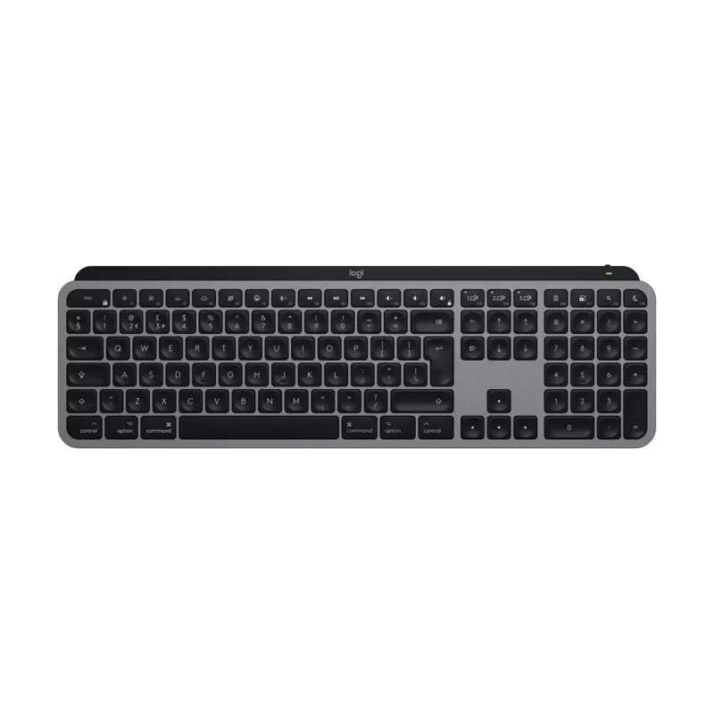 Teclado Logitech MX Keys S para Mac de escritório RF Wireless + Bluetooth QWERTZ alemão alumínio branco
