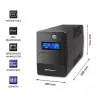 UPS Qoltec Monolith Dupla conversão Online 0,65 kVA 360 W 2 tomadas AC